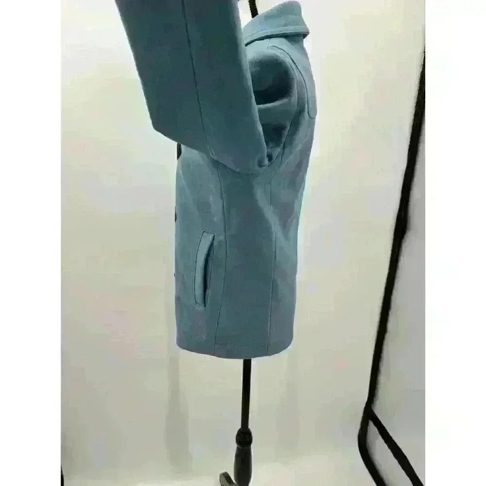 Gap Women's 60's Inspired‎ Blue Toggle Button Coat w/ Inner Zipper Coat Sz Small